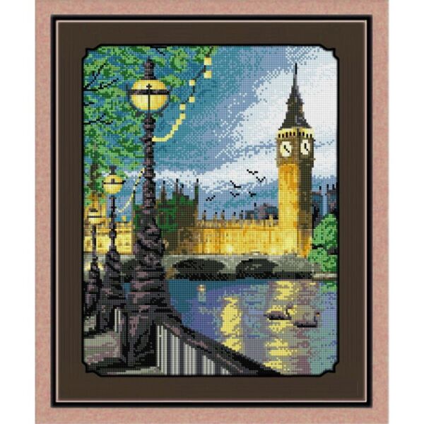 

Набор для рисования камнями алмазная живопись Dream Art Биг Бен (квадратные, полная) 30326D