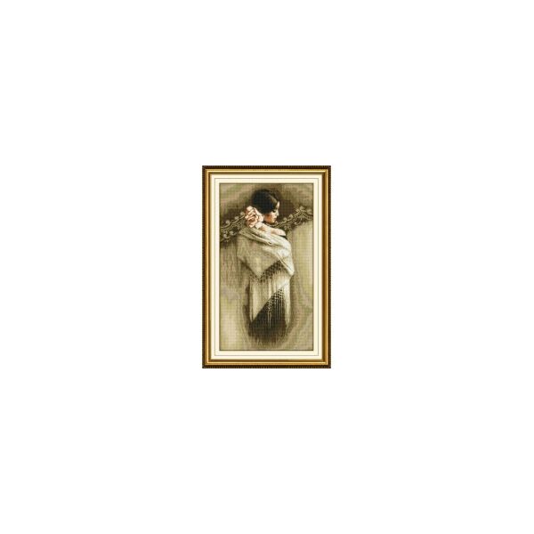 

Набор для рисования камнями алмазная живопись Dream Art Испанка (квадратные, полная) 30309D