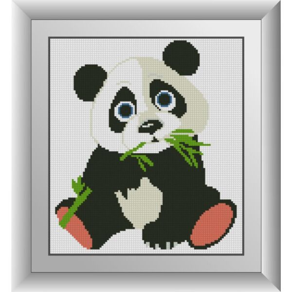 

Набор для рисования камнями алмазная живопись Dream Art Панда (квадратные, полная) 30003D