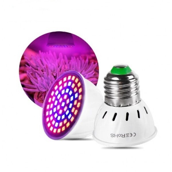 

Светодиодная Ультрафиолетовая 80LED Фито Лампа E27 5Вт