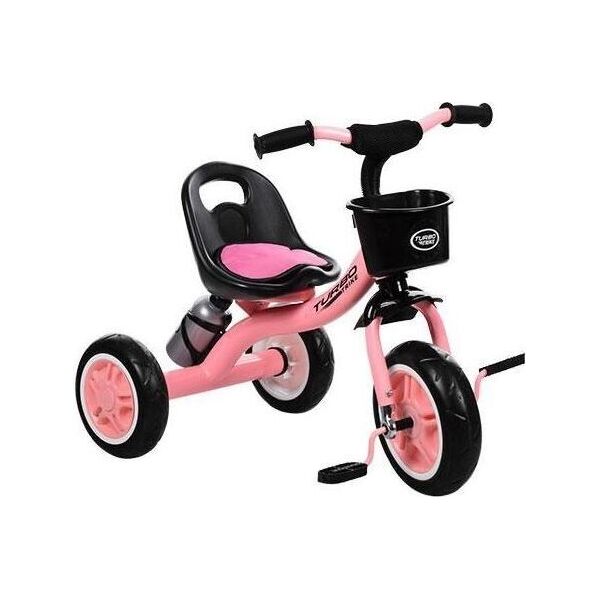 

Детский велосипед трехколесный TURBOTRIKE, Light pink с бутылочкой