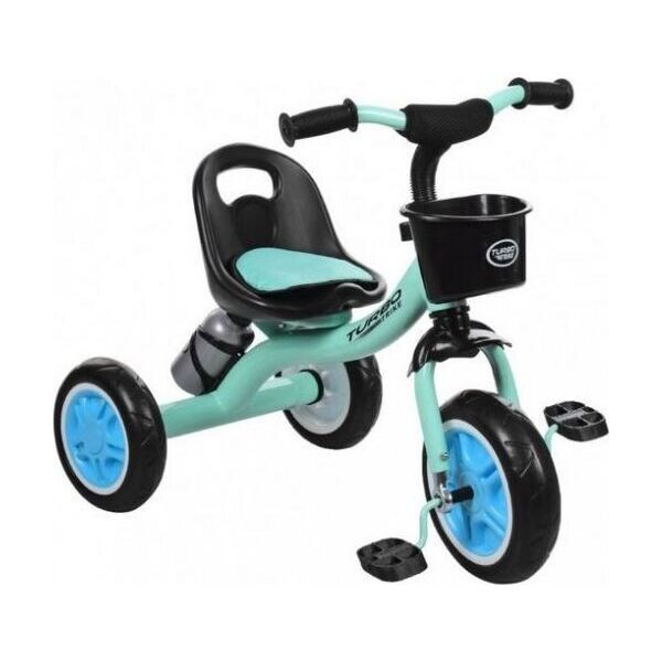 

Детский велосипед трехколесный TURBOTRIKE, blue с бутылочкой