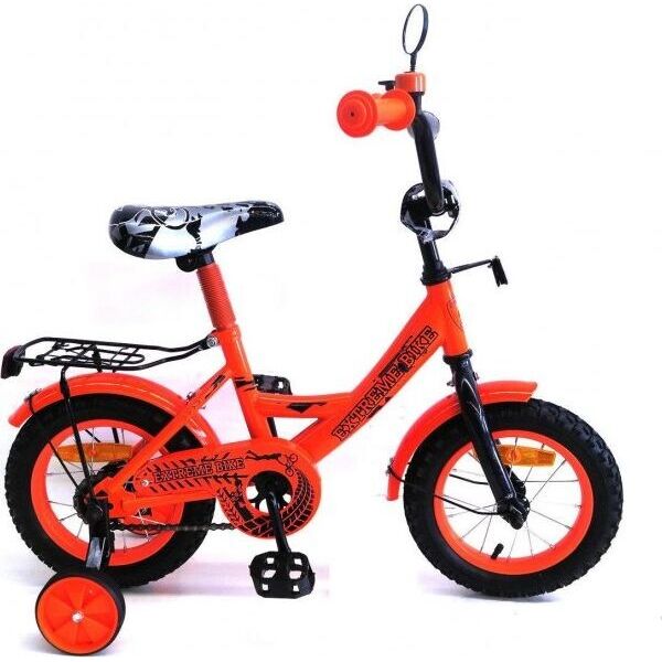 

Детский двухколёсный велосипед 12 с ручным тормозом и страховочными колёсами Tilly Extreme Bike 181230