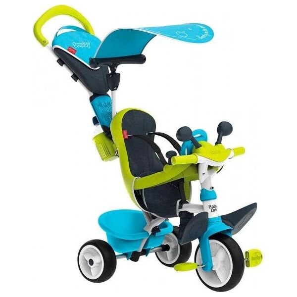 

Детский велосипед Baby Driver comfort, с козырьком и багажником (зелено-голубой), Smoby