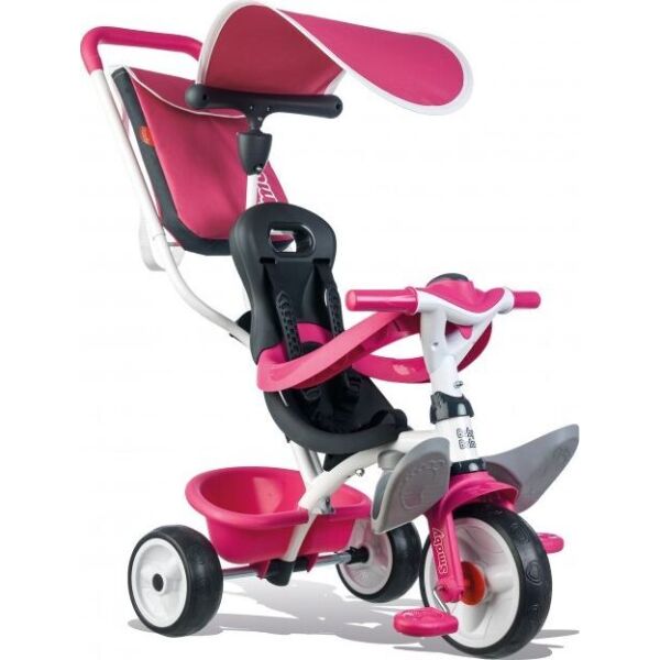 

Детский велосипед Smoby с козырьком, багажником и сумкой Розовый (741101)