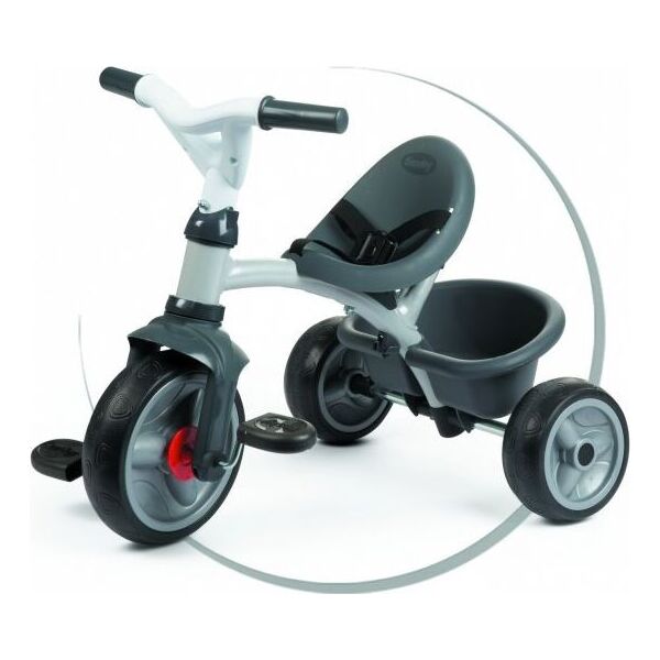 

Детский велосипед Smoby Комфорт, козырек и багажник, Серый (741202)