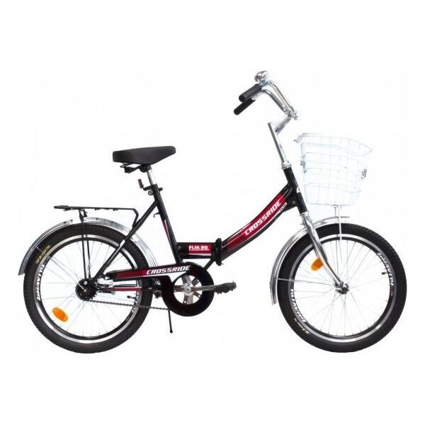 

Велосипед CROSSRIDE 20 FLD ST "FLIK" ус.рама с корзиной 15 "Черный (0815)