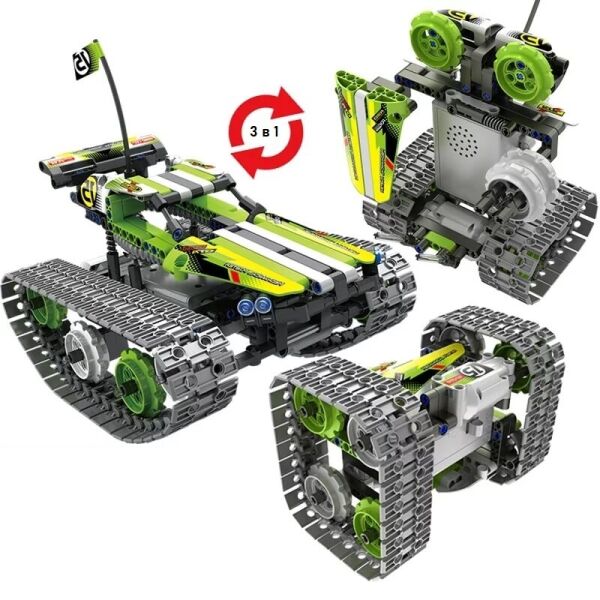 

Конструктор машинка, робот 3в1 на радиоуправлении Erbo Technic