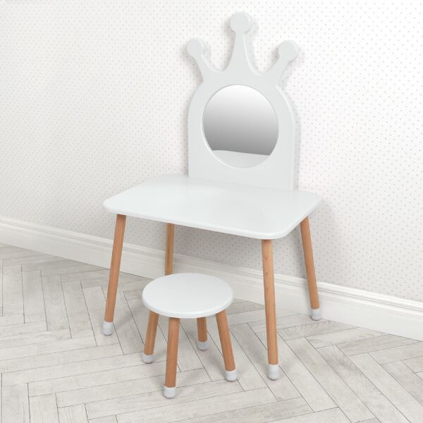 Столик со стульчиком и зеркальцем Bambi 03-01W White (03-01PINK)