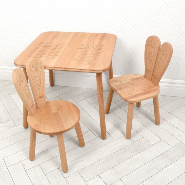 

Столик с 2-мя стульчиками Bambi Зайчик 04-025EA+1 Wood (04-025EA+1)