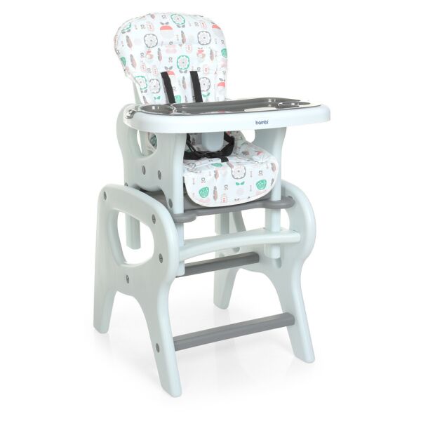 

Стульчик для кормления Bambi New M 0816 Flowers Gray (M 0816)