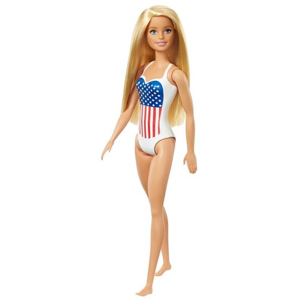 

Кукла Барби в купальнике Блондинка Barbie Doll in Swimsuit with US Flag, Blonde GPB17