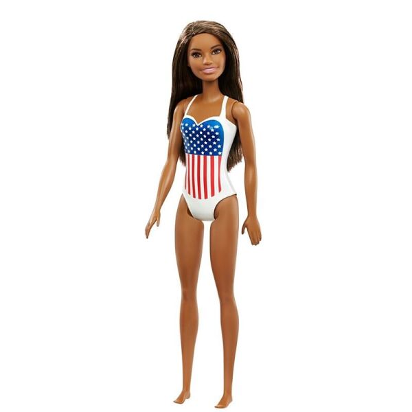 

Кукла Барби в купальнике Брюнетка Barbie Doll in Swimsuit with US Flag, Brunette GPB18
