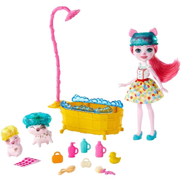 

Игровой набор Время для купания с куклой Свинка Петя Enchantimals Bathtime Splash Playset with Petya Pig Doll GJX36