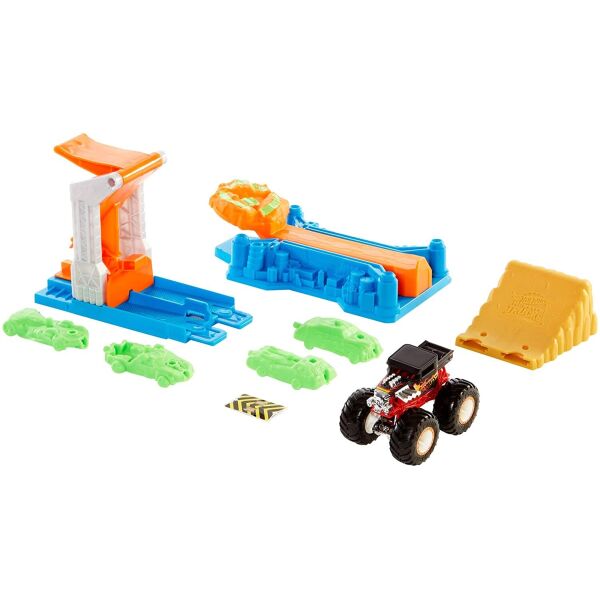 

Игровой набор Хот Вилс Монстер тракс Пусковая установка Hot Wheels Monster Trucks Launch & Bash Play GVK08