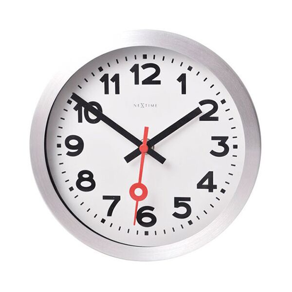 

Часы настенные Station Number белые Ø19 см NeXtime BR79269