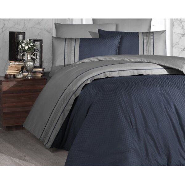 

Постельное белье First Choice. DELUXE Satin Square Duet Denim - Grey -Евро