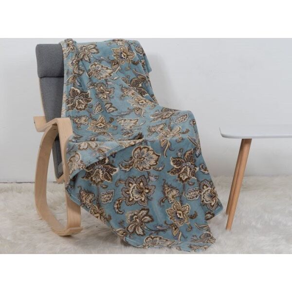 

Плед Biltex. Wellsoft BLUE FLOWER-150х205