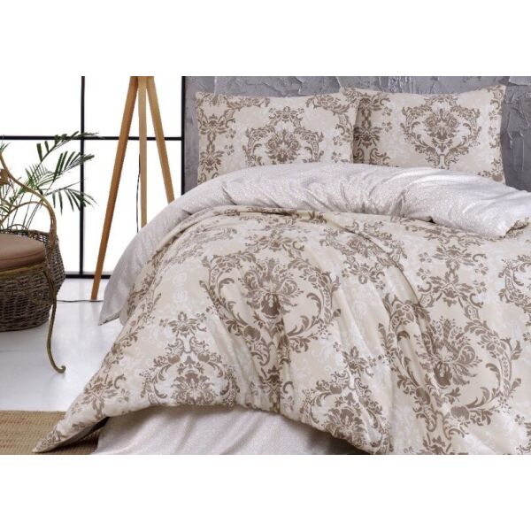 

Постельное белье First Choice. Satin Aqua series Sarox brown-Евро