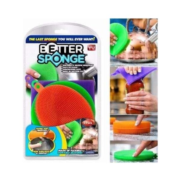 

Кухонные силиконовые щетки Better sponge / губка - Спонж для кухни