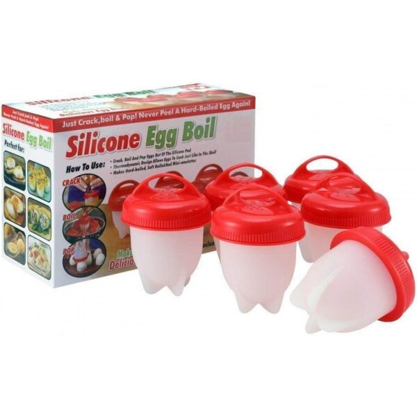 

Силиконовые формочки для варки яиц без скорлупы набор из 6 штук Egg Boiler