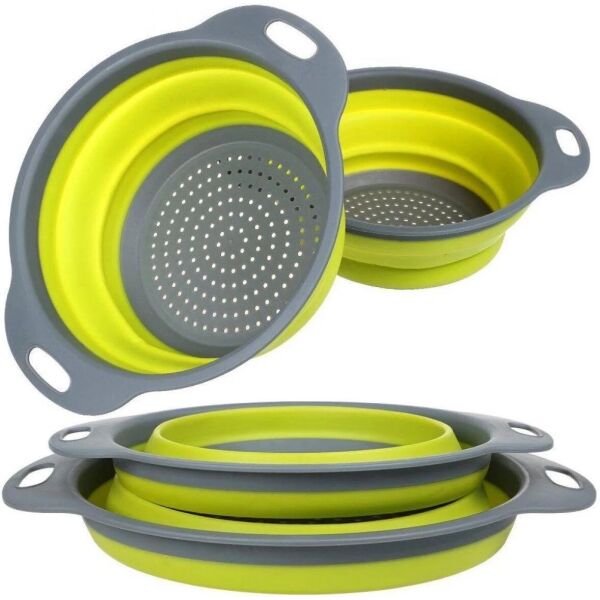 

Дуршлаг силиконовый складной 2 в 1 большой и маленький Collapsible Filter