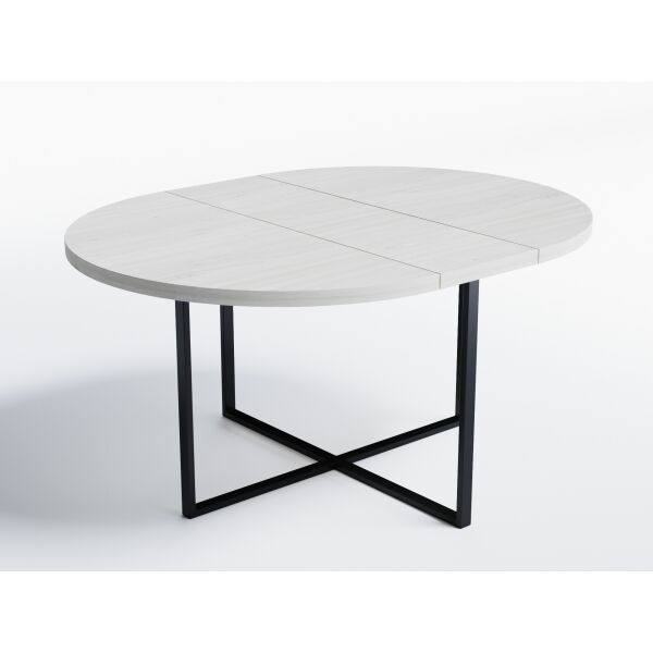 

Обеденный стол раскладной HYGGE HG117_R Сількеборг ⌀ 90 см (+35) х 90 х 76 см ДСП Дуб Белый