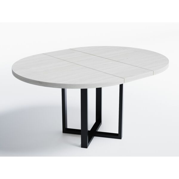 

Обеденный стол раскладной HYGGE HG135_R Хйоринг ⌀ 100 см (+35) х 100 х 76 см ДСП Дуб Белый