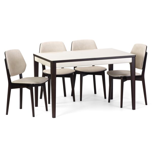 

Обеденный стол Skandi Wood SWOL005 Фішер / Фішер ОНОВЛЕНИЙ 120 (+40) x 80 x 75 см Стекло Бежевый Однотонный