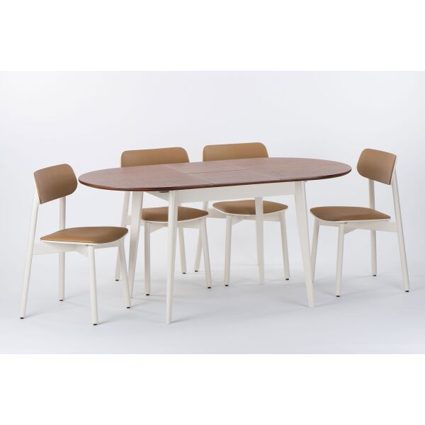 

Обеденный стол Skandi Wood SWOL008 Турін / Турін ОВАЛ ОНОВЛЕНИЙ 120 (+40) x 80 x 75 см Натуральный шпон Коричневый Однотонный