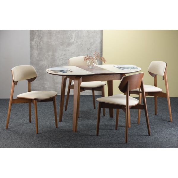 

Обеденный стол Skandi Wood SWOL003 Спейс / Спейс ОВАЛ 120 (+40) x 80 x 75 см Стекло Бежевый Однотонный