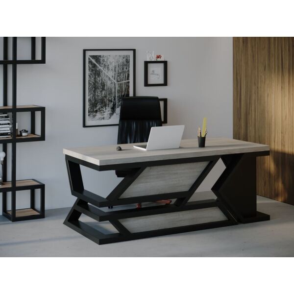 

Компьютерный стол HYGGE HG114 Роскілле 200 х 80 х 75 см ДСП Дуб Серый (HG11420807GrePar)