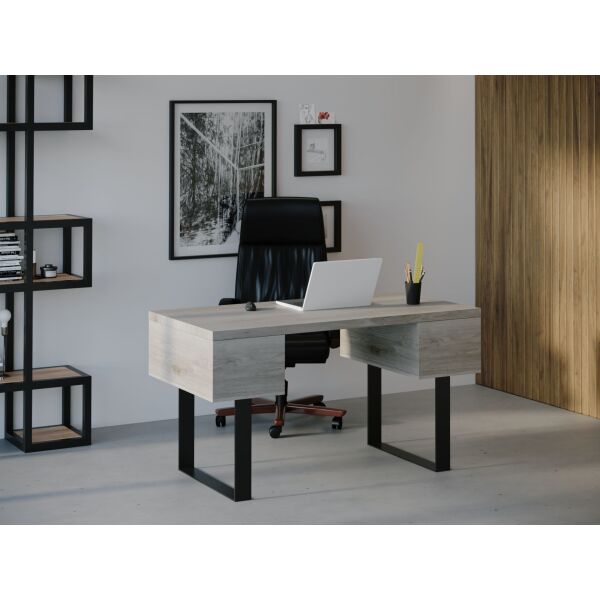 

Компьютерный стол HYGGE HG023 Юллінге 180 х 80 х 75 см ДСП Дуб Серый (HG02318807GrePar)