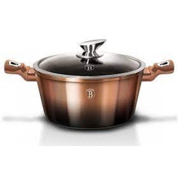 

Кастрюля Berlinger Haus 2.5 литра ROSE GOLD NOIR Metallic Line 20 см BH-1894