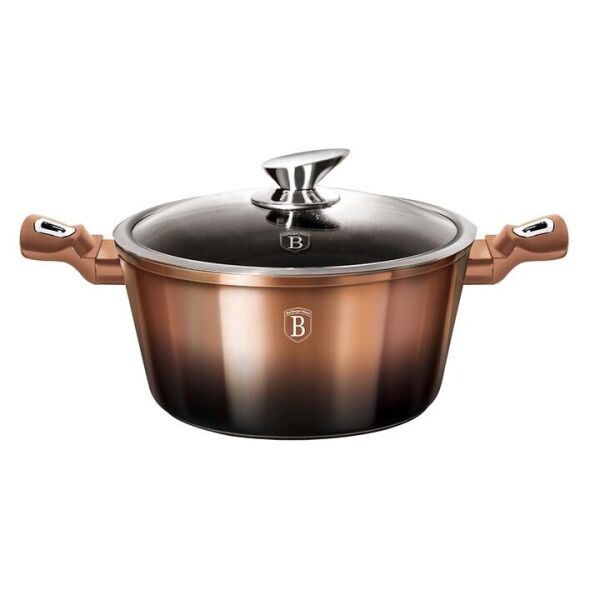 

Кастрюля Berlinger Haus 4.1 литра ROSE GOLD NOIR Metallic Line 24 см BH-1895