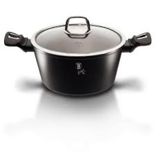 

Алюминиевая Berlinger Haus кастрюля с крышкой 4.1 л BLACK SILVER Collection BH-1852