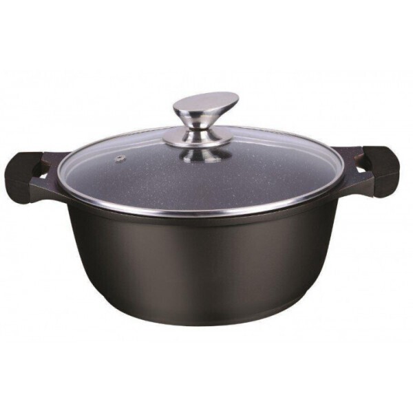 

Кастрюля Bohmann алюминиевая 6.3 л с крышкой BH 150-28 Black