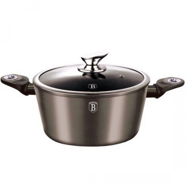 

Кастрюля Berlinger Haus с крышкой 7.3 л Metallic Line Carbon Edition BH-1248N