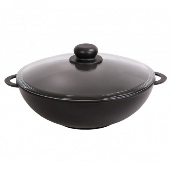 

Сковорода Биол алюминиевая WOK с крышкой 28 см 2803PC