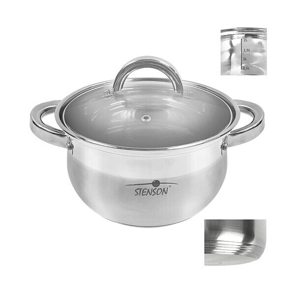 

Кастрюля с крышкой Stenson Belly 3.6 л MH-2721