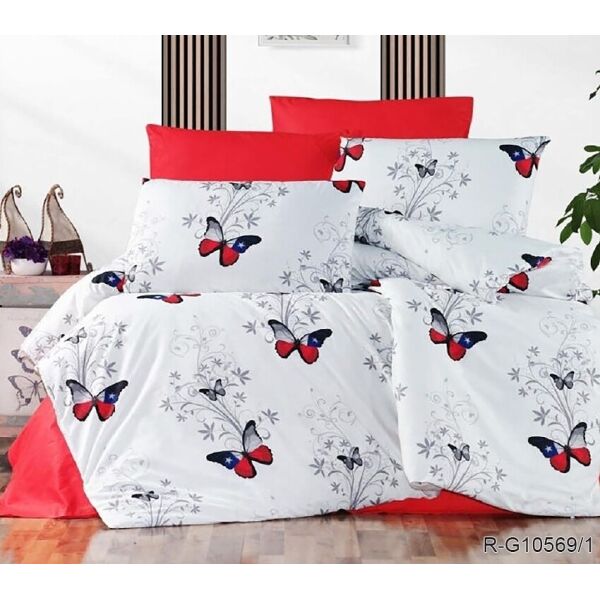 

Комплект постельного белья ТМ TAG хлопок на молнии King Size Бабочки G10569/1