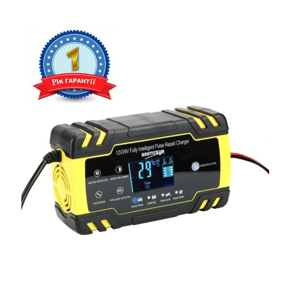 

Умное импульсное зарядное устроиство для авто аккумулятора ZYX-J30 (12-24В) с функцией восстановления АКБ