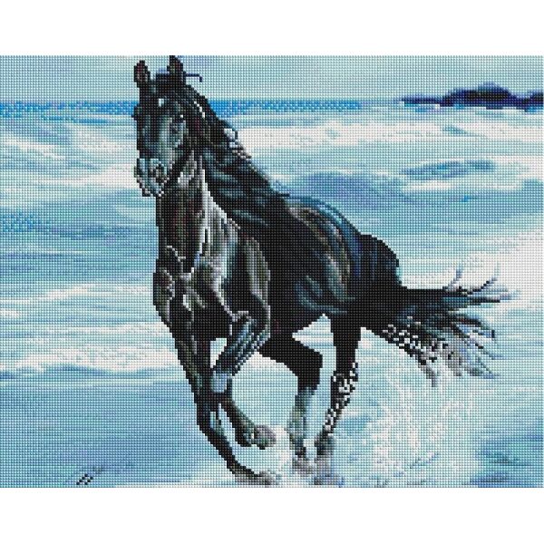 

Алмазная мозаика "Черный скакун" BrushMe 40*50см GF3856