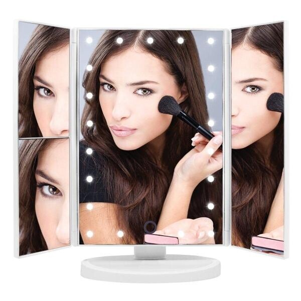 

Беспроводное косметическое тройное зеркало с подсветкой Magic MakeUp Mirror сенсорное UTM (1207-TD) White
