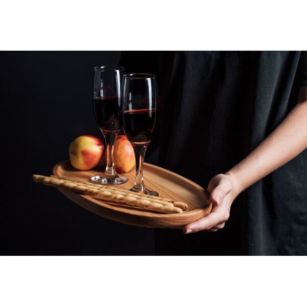 

Wood Tray Oval, Wine Serving Wooden Tray, Bar Tray, Wood Valet Tray