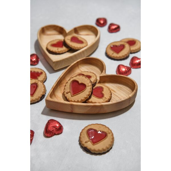 

Wooden Bowl Heart Mothers Day Gift, Handmade Wood Plate, Wooden Serving Tray Plate