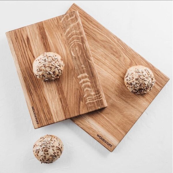 

Solid Oak Chopping Board Set of Wooden Cutting Board - Set of 2 (M + L)