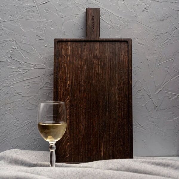 

Dark Wooden Serving Board, Large Steak Chopping Board (Size L)