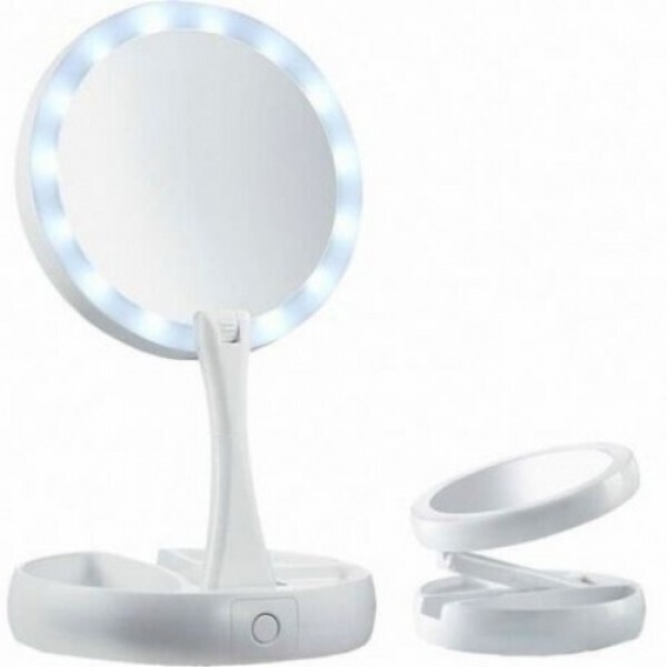 

Настольное зеркало с LED подсветкой FOLD AWAY White (45371-IM)