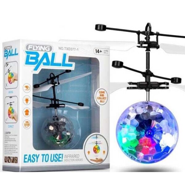 

Интерактивная игрушка SUNROZ Flying Light Ball летающий светящийся мяч с сенсором движения Прозрачный (SUN2212)